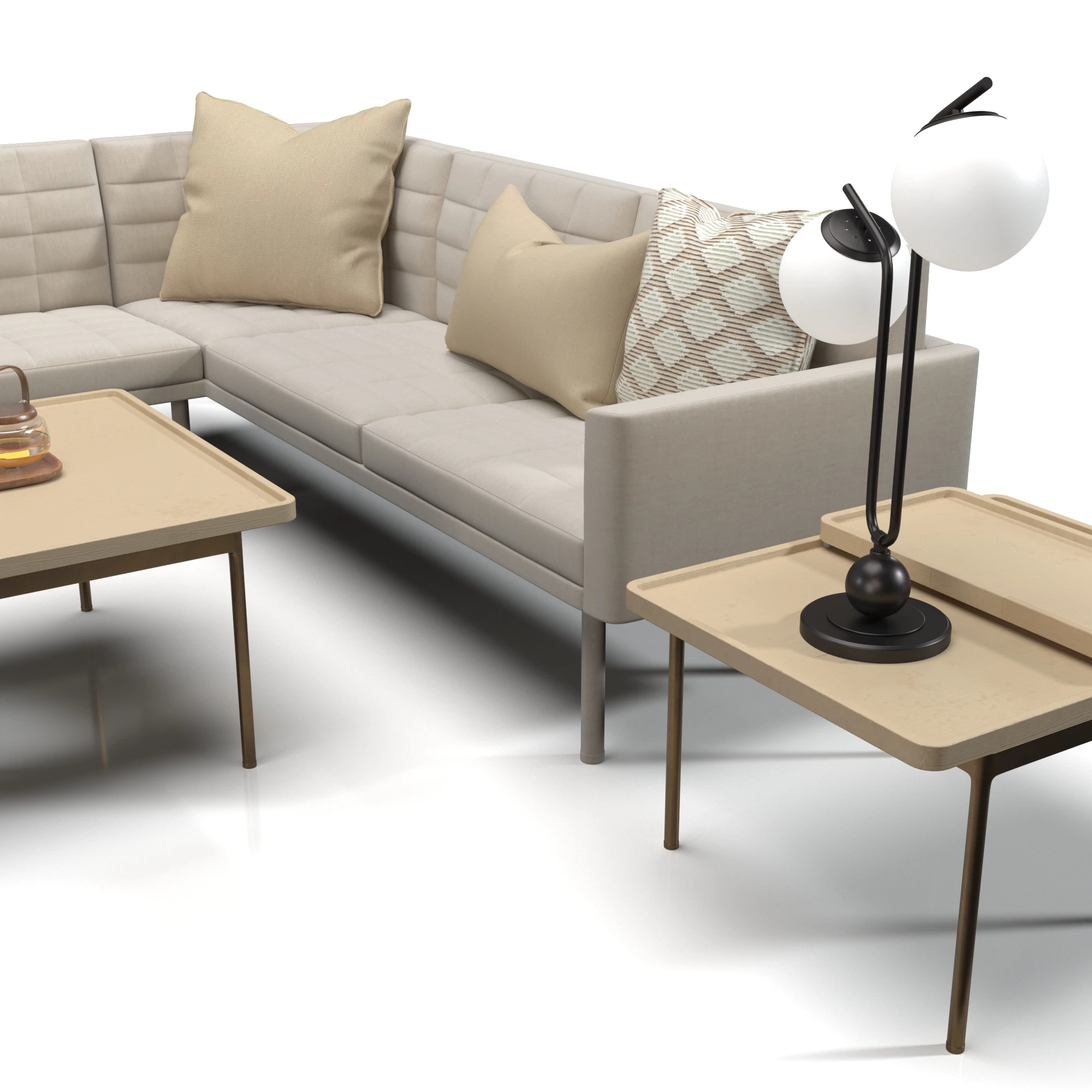 Tuxedo Sofa Set 3D Model_04